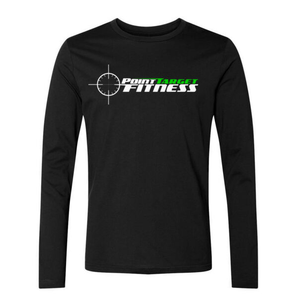 PTF LOGO CENTER CHEST - PREMIUM MEN'S/UNISEX L/S TEE - BLACK Thumbnail